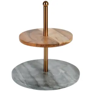 Laurie-Gates-California-Designs-Marble-and-Acacia-Wood-2-Tier-Server